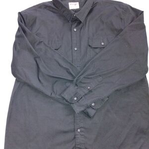 Wranglers Authentics Mens 2XL Black Long Sleeve Button Down Shirt